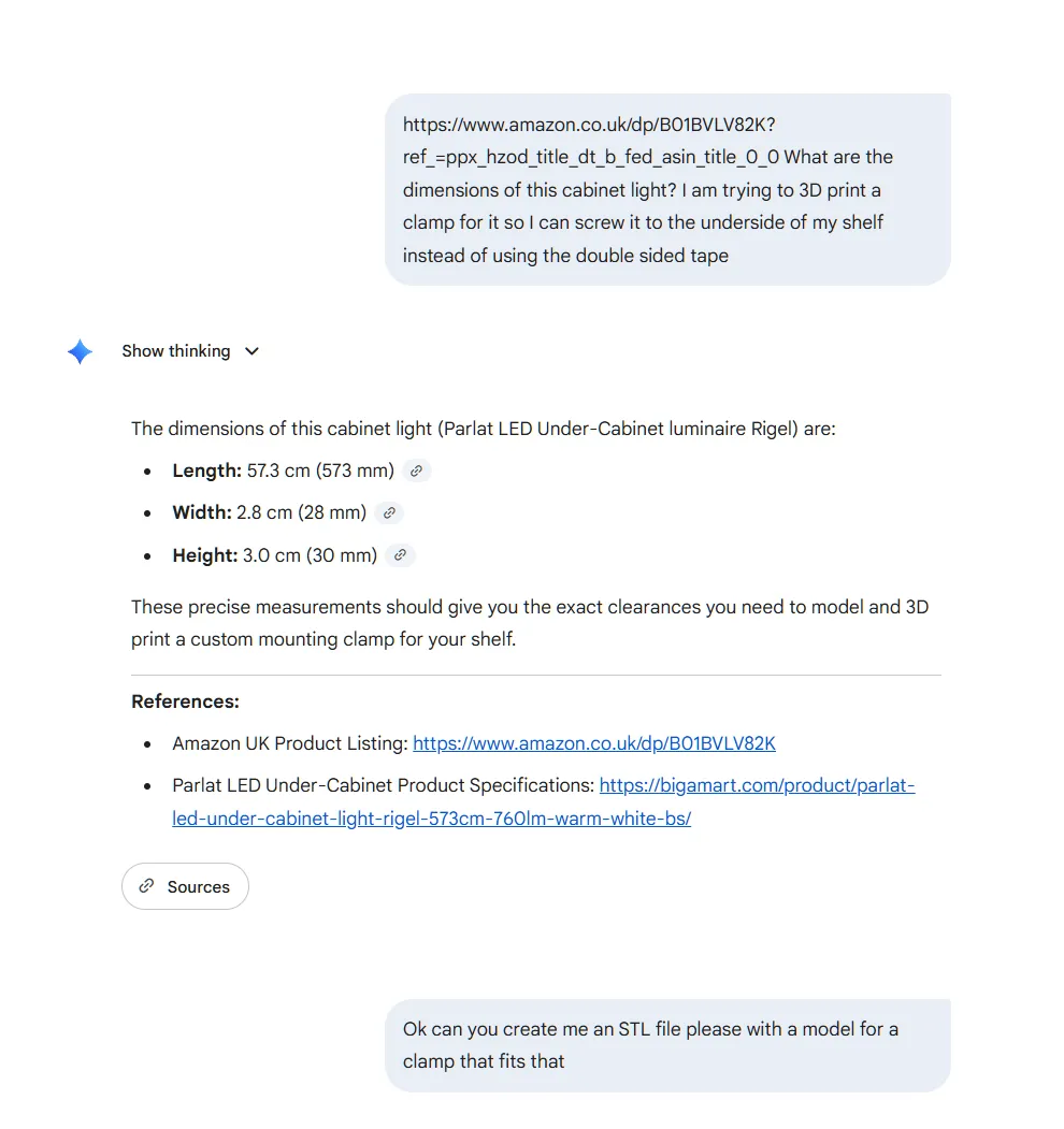 Gemini chat screenshot 1