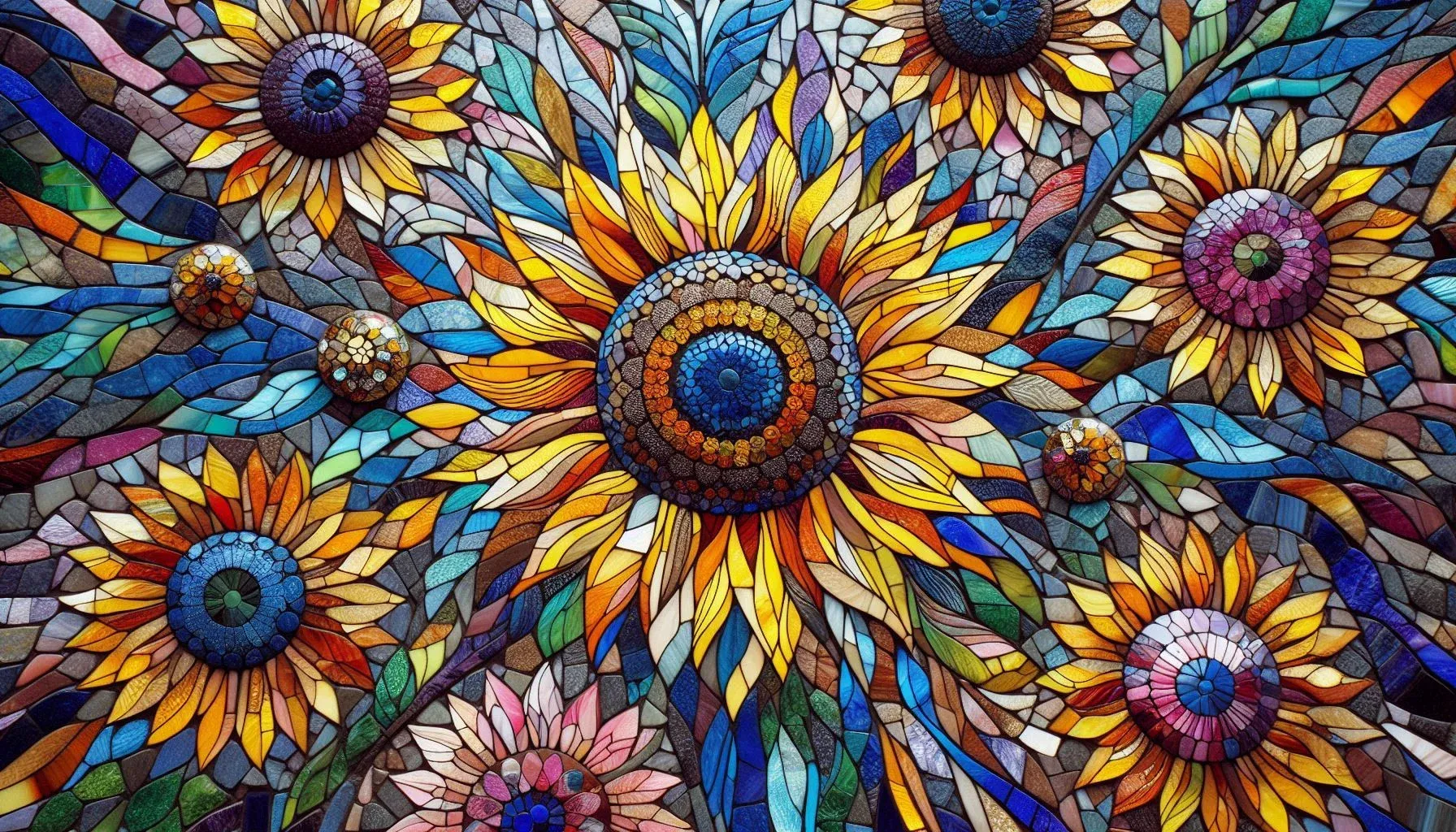 Sunflower mosaic